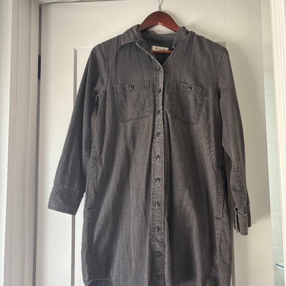 Madewell Black Denim Shirtdress